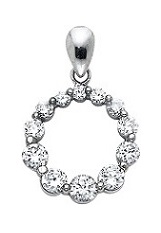 very nice journey circle of life white gold baby charm